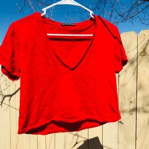 Brandy Melville red crop top